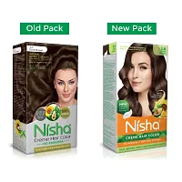 Nisha Creme Hair Color Combo of Pack Dark Brown 120gm Jumbo + 40gm Sachet Pack ?-thumb1