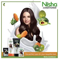 Nisha Hair Conditioner 180ml Smooth and Silky Conditioner with Almond and Olive Actives for All Hair Types, Conditioners for Dry and Frizzy Hair (180 ml Bottle, White)-thumb3