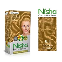 Nisha Cr?me Hair Color, 150g (60gm+90ml+18ml) and Conditioner - Golden Blonde-thumb2