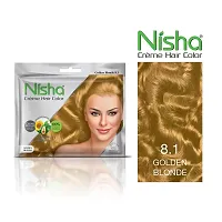 Nisha Creme Hair Color 150gm Jumbo + 40gm Sachet Golden Blonde (Combo Pack)-thumb2