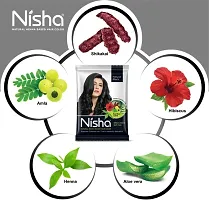 Nisha Natural Henna Based Hair Color Henna Conditioning Herbal Care silky & Shiny Soft Hair 25gm Each Pack (Natural Black, Pack of 12)-thumb2