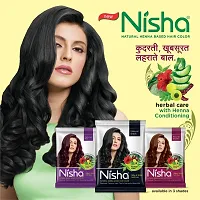 Nisha Natural Henna Based Hair Color Henna Conditioning Herbal Care silky & Shiny Soft Hair 25gm Each Pack (Natural Black, Pack of 12)-thumb4