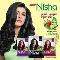 Nisha Natural Henna Based Hair Color Henna Conditioning Herbal Care silky & Shiny Soft Hair 30gm Each Pack (Natural Brown, Pack of 10)-thumb3