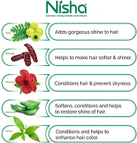 Nisha Natural Henna Based Hair Color Henna Conditioning Herbal Care silky & Shiny Soft Hair 30gm Each Pack (Natural Brown, Pack of 10)-thumb4