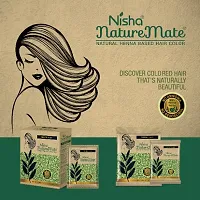 Nisha Nature Mate Henna based hair Color No ammonia 100% herbal protection and long-lasting strong shine hair (Pack of 1, Natural Black)-thumb4