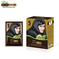 Nisha Quick Color Henna Based Hair Color 60gm Natural Black (Pack of 3)-thumb2