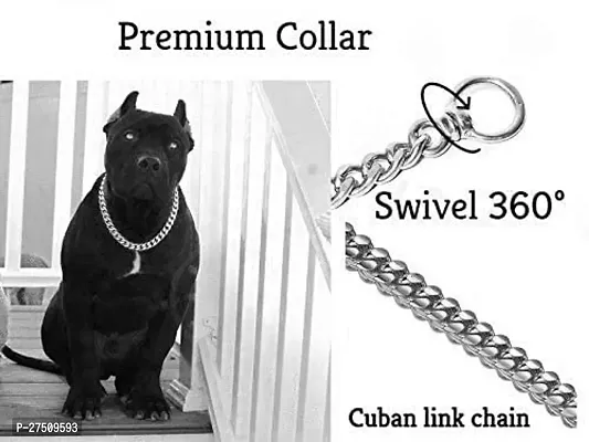 Stylish Silver Smart Pups Chrome Plated Stainless Steal Choke Chain Dog Training Collar