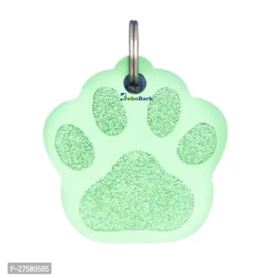 Stylish Green Bohobark Pet Id Tags Beautiful Alloy Paw Shape Design Personalised Dog Cat Neck Charm Necklace Making Best Gift Ideal For Your Pets