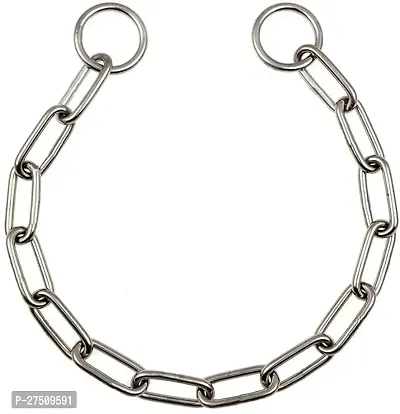 Stylish Silver Smart Pups Choke Check Chain Dog Collars Fur Saver Training Long Link Chrome Plated Choker-thumb0