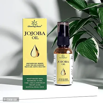 Glowing Buzz Jojoba Oil, Cold Pressed Jojoba Oil for Skin  Hair - 30ML