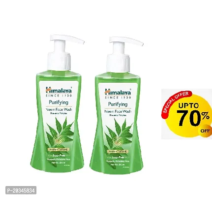 HIMALAYA HERBAL NEEM PURIFYING FACEWASH 200 ML -  PACK OF 2  GET 70 % OFF ON COMBO PACK-thumb0