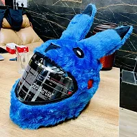 Sky Blue Pikachuu Style Bunny Helmet Cover-thumb2