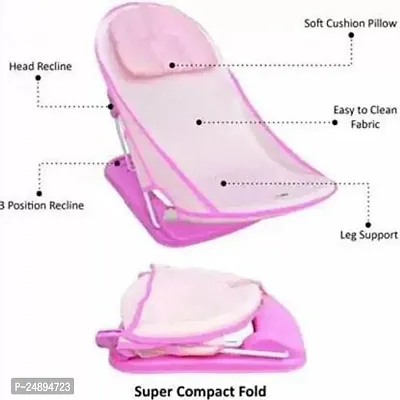 Newborn Baby Bath Chair for newborns and Infants  Anti Skid  Anti Slip Base Foldable  2 Position Adjustable chair  washable Soft Mesh Seat 0-1 years-thumb3