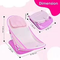 Newborn Baby Bath Chair for newborns and Infants  Anti Skid  Anti Slip Base Foldable  2 Position Adjustable chair  washable Soft Mesh Seat 0-1 years-thumb3
