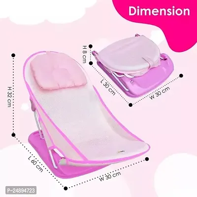 Newborn Baby Bath Chair for newborns and Infants  Anti Skid  Anti Slip Base Foldable  2 Position Adjustable chair  washable Soft Mesh Seat 0-1 years-thumb4