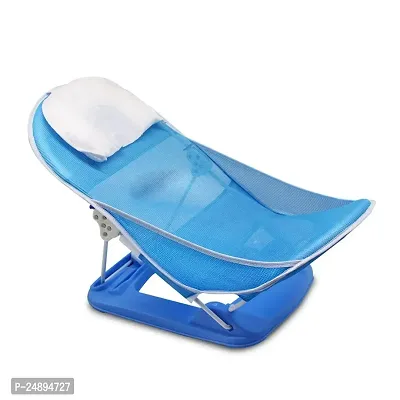 Newborn Baby Bath Chair for newborns and Infants Anti Skid  Anti Slip Base  Foldable  2 Position Adjustable chair washable Soft Mesh Seat  0-1 years-thumb0