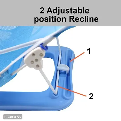Newborn Baby Bath Chair for newborns and Infants Anti Skid  Anti Slip Base  Foldable  2 Position Adjustable chair washable Soft Mesh Seat  0-1 years-thumb3