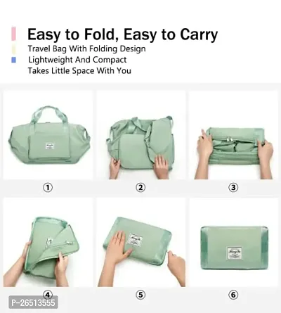 Office Petals Alphabita Foldable Travel Duffel Bag Large Capacity Folding Lightweight Waterproof Carry Luggage Fashion Bag-thumb3