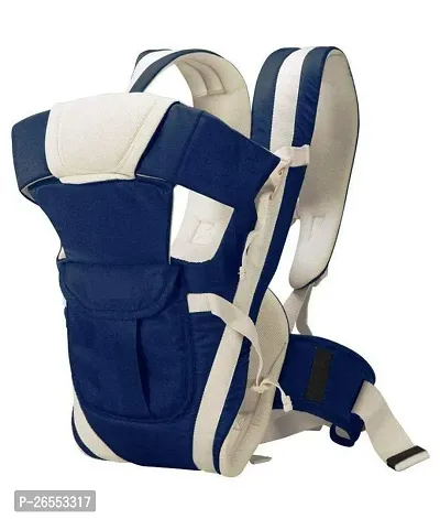 Adjustable Hands-Free 4-in-1 Baby Carrier Cum Kangaroo Bag with Comfortable Head Support  Buckle Straps for 0-18 Months Baby ( Multicolour)-thumb0