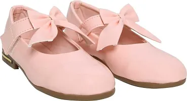 Prattle Foot Casual Leather Girl's Bellie, Trendy Bow Style Flat Ballet for Baby Girl's (Pink)- 12 Months-18 Months-thumb1