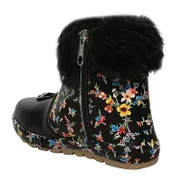 Prattle Foot Girls Kids Side Zipper Boots, Ankle Length Printed Long Boot, Casual Stylish Boot-PF-PRNTBOOT2-thumb2