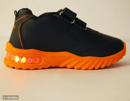 Prattle Foot Kids LED Casual Shoe/Kids Unisex Sneaker/Walking Shoe for Baby Boys and Girls / (T101)-NW-PFT101(2)-Orange_18-24MNTH-thumb3