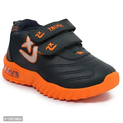 Prattle Foot Kids LED Casual Shoe/Kids Unisex Sneaker/Walking Shoe for Baby Boys and Girls / (T101)-NW-PFT101(2)-Orange_18-24MNTH