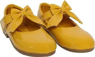 Prattle Foot Casual Leather Girl's Bellie, Trendy Bow Style Flat Ballet for Baby Girl's (Yellow)- 12 Months-18 Months-thumb2