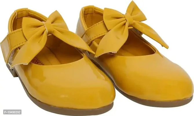Prattle Foot Casual Leather Girl's Bellie, Trendy Bow Style Flat Ballet for Baby Girl's (Yellow)- 12 Months-18 Months-thumb3