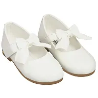 Prattle Foot Casual Leather Girl's Bellie, Trendy Bow Style Flat Ballet for Baby Girl's (White)- 12 Months-18 Months-thumb3