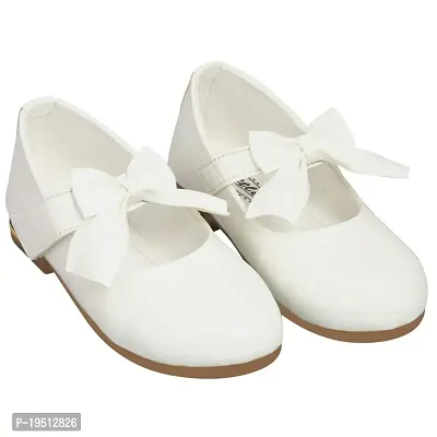 Prattle Foot Casual Leather Girl's Bellie, Trendy Bow Style Flat Ballet for Baby Girl's (White)- 12 Months-18 Months-thumb4