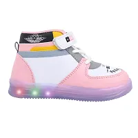 Prattle Foot Unisex Fashionable LED Lights Unisex Sneakers (GLOW T101-PINK)-thumb2
