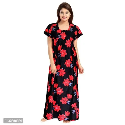 Elegant Cotton Blend Printed Nighty For Women-thumb0