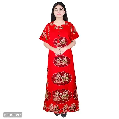 Elegant Cotton Blend Printed Nighty For Women