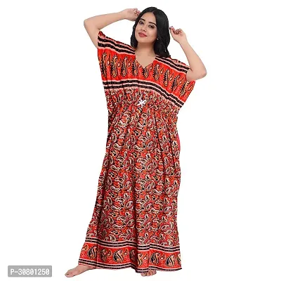 Elegant Cotton Blend Printed Nighty For Women-thumb0