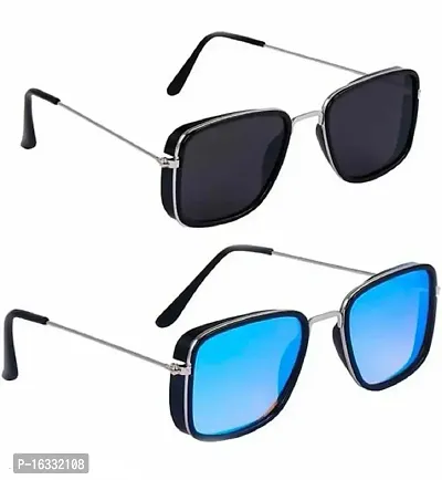 Buy Men Sunglasses, Metal Frame, U V Protected Rectangular