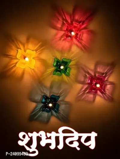 3d Reflection Oil Diya Diwali Festival Plastic-Pack Of 5