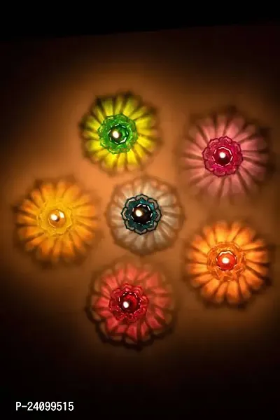 3d Reflection Oil Diya Diwali Festival Plastic-Pack Of 6