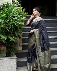 Stylish Fancy Designer Silk Blend Saree With Blouse Piece For Women-thumb4