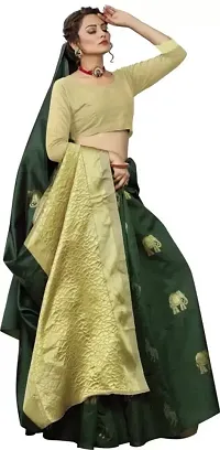 Stylish Fancy Designer Silk Blend Saree With Blouse Piece For Women-thumb2