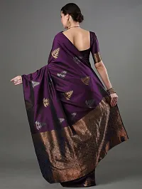 Stylish Fancy Designer Silk Blend Saree With Blouse Piece For Women-thumb4