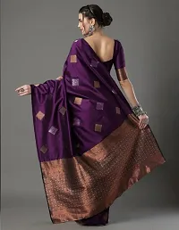 Stylish Fancy Designer Silk Blend Saree With Blouse Piece For Women-thumb4