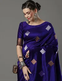 Stylish Fancy Designer Silk Blend Saree With Blouse Piece For Women-thumb2