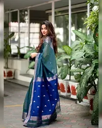 Stylish Fancy Designer Silk Blend Saree With Blouse Piece For Women-thumb2