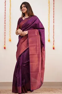 Stylish Fancy Designer Silk Blend Saree With Blouse Piece For Women-thumb4