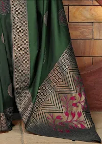 Stylish Fancy Designer Silk Blend Saree With Blouse Piece For Women-thumb4