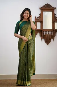 Stylish Fancy Designer Silk Blend Saree With Blouse Piece For Women-thumb2