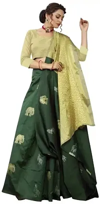 Stylish Fancy Designer Silk Blend Saree With Blouse Piece For Women-thumb1