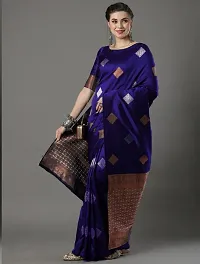 Stylish Fancy Designer Silk Blend Saree With Blouse Piece For Women-thumb3