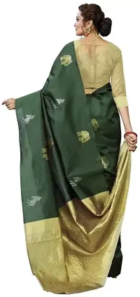 Stylish Fancy Designer Silk Blend Saree With Blouse Piece For Women-thumb4